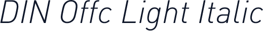 DIN Offc Light Italic