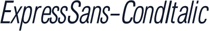 ExpressSans-CondItalic
