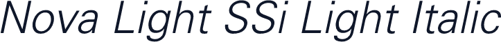 Nova Light SSi Light Italic