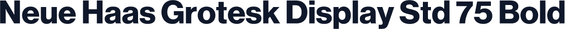 Neue Haas Grotesk Display Std 75 Bold