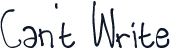 Can't Write