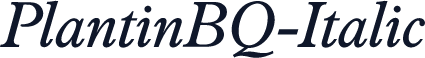 PlantinBQ-Italic