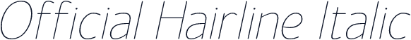 Official Hairline Italic