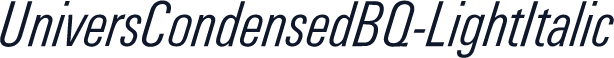 UniversCondensedBQ-LightItalic