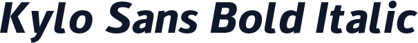 Kylo Sans Bold Italic