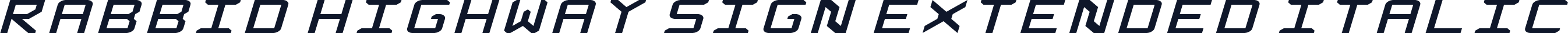 Rabbid Highway Sign Extended Italic