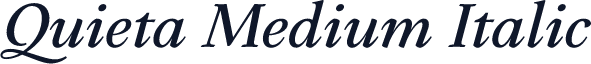 Quieta Medium Italic