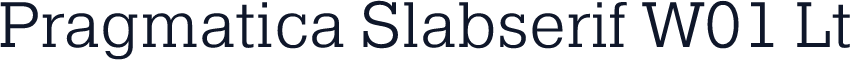 Pragmatica Slabserif W01 Lt