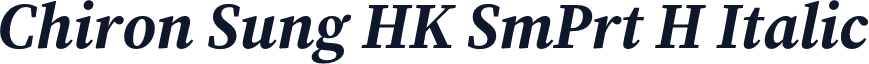 Chiron Sung HK SmPrt H Italic