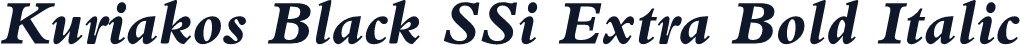 Kuriakos Black SSi Extra Bold Italic