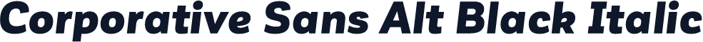 Corporative Sans Alt Black Italic