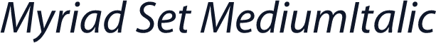 Myriad Set MediumItalic