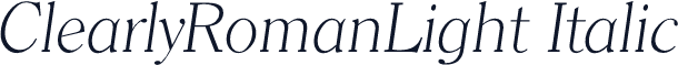 ClearlyRomanLight Italic