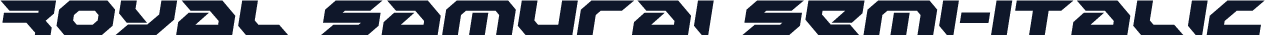 Royal Samurai Semi-Italic
