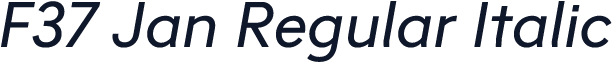 F37 Jan Regular Italic