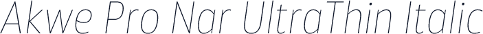 Akwe Pro Nar UltraThin Italic
