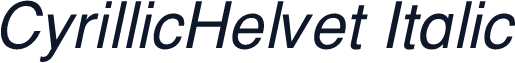 CyrillicHelvet Italic