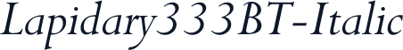 Lapidary333BT-Italic