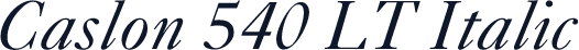 Caslon 540 LT Italic