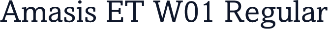 Amasis ET W01 Regular