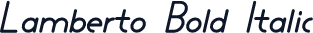 Lamberto Bold Italic