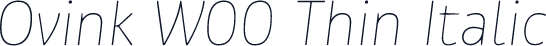 Ovink W00 Thin Italic