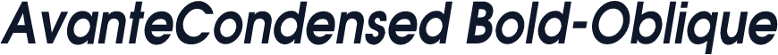 AvanteCondensed Bold-Oblique