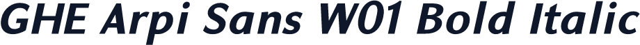 GHE Arpi Sans W01 Bold Italic
