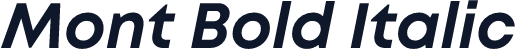 Mont Bold Italic