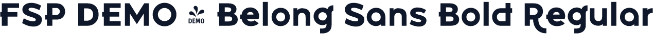 FSP DEMO - Belong Sans Bold Regular