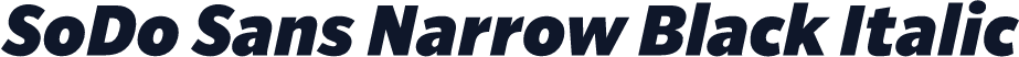 SoDo Sans Narrow Black Italic