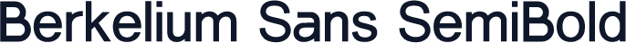 Berkelium Sans SemiBold