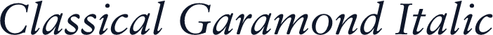 Classical Garamond Italic