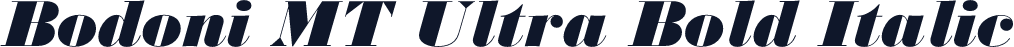 Bodoni MT Ultra Bold Italic