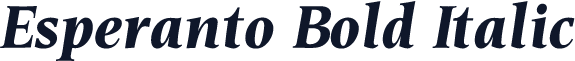 Esperanto Bold Italic