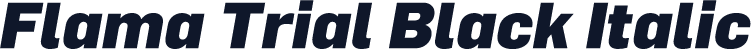 Flama Trial Black Italic