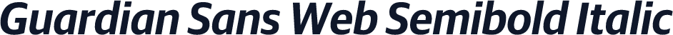 Guardian Sans Web Semibold Italic
