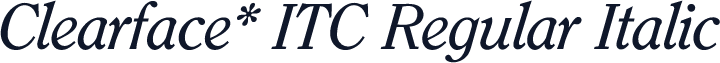 Clearface* ITC Regular Italic