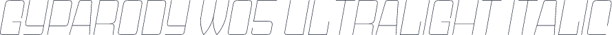 Gyparody W05 UltraLight Italic