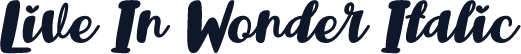 Live In Wonder Italic