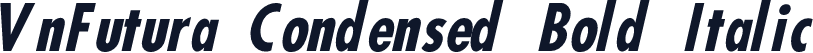 VnFutura Condensed Bold Italic