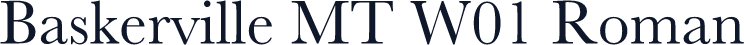 Baskerville MT W01 Roman