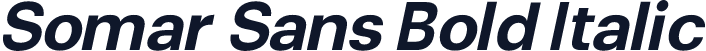 Somar Sans Bold Italic