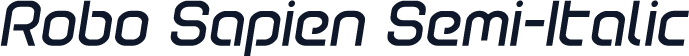 Robo Sapien Semi-Italic