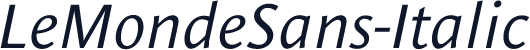 LeMondeSans-Italic