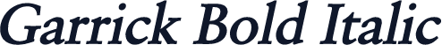 Garrick Bold Italic