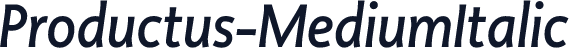 Productus-MediumItalic
