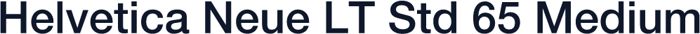 Helvetica Neue LT Std 65 Medium