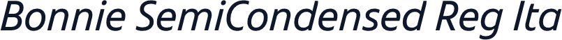 Bonnie SemiCondensed Reg Ita