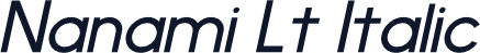 Nanami Lt Italic